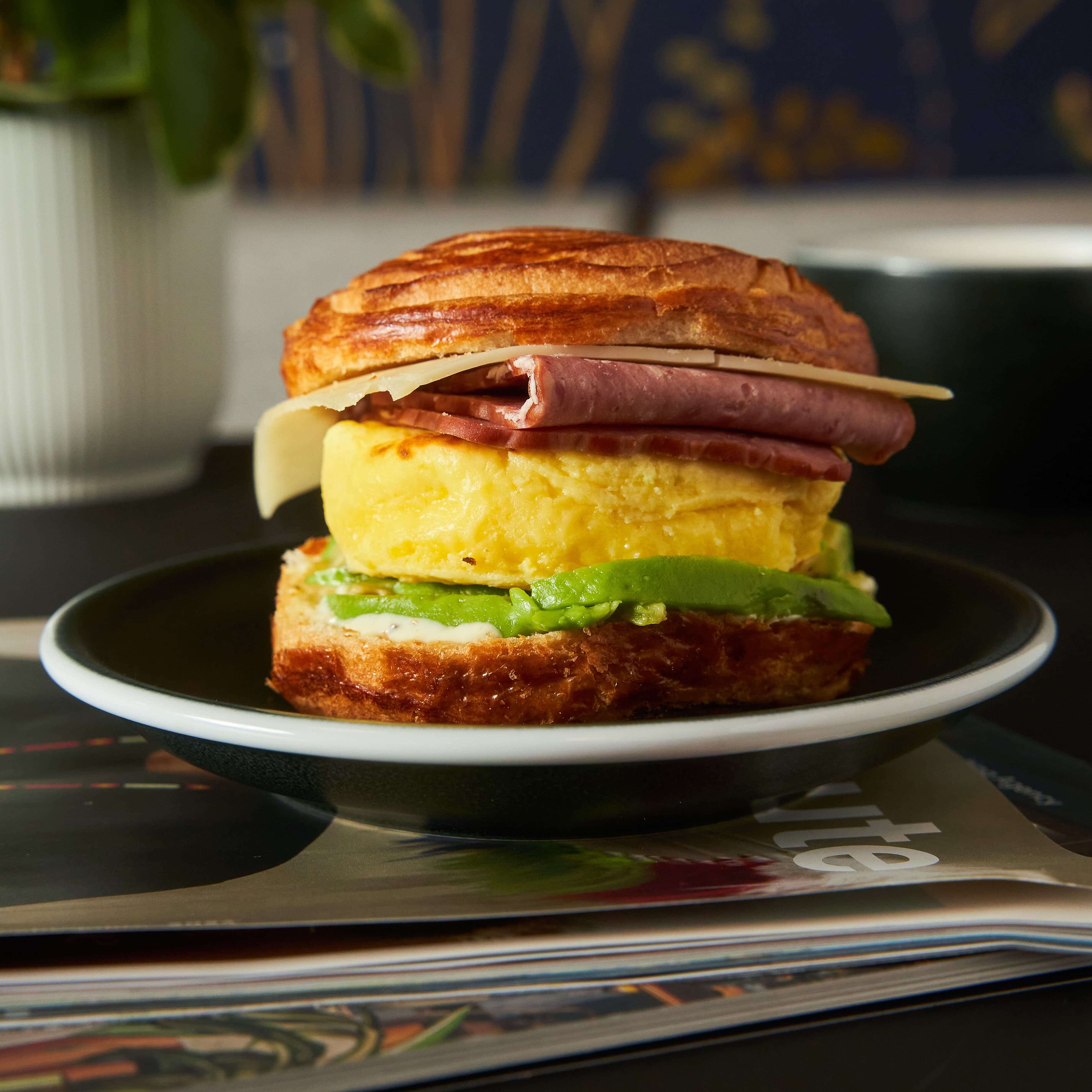 Breakfast Sandwich With Beef Bacon